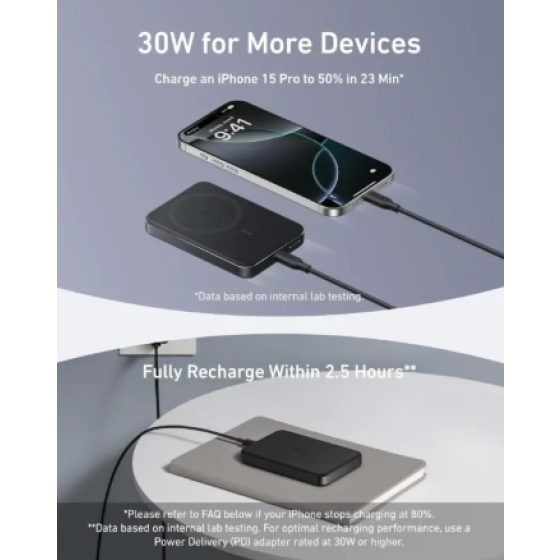 （1 Year Warranty) 10,000mAh Ultra-Slim Magnetic 15W Ultra-Fast