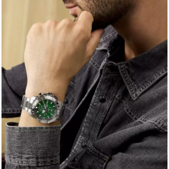【2 Years Warranty】Legend Green 43mm Men's Quartz Watch R3311620118