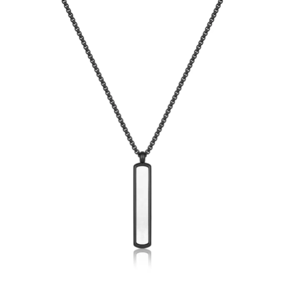 Men Black Stainless Steel Necklace DKK.6.20203-1